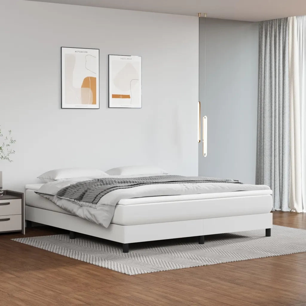 Giroletto a Molle con Materasso Bianco 180x200 cm in Similpellecod mxl 99896