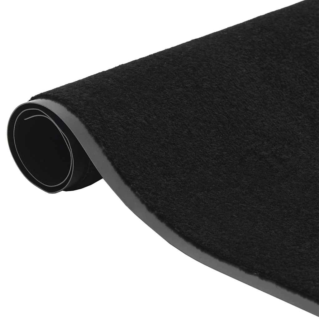 Zerbino nero 115 x 400 cm antiscivolo flessibile per uso interno ed esterno stile contemporaneo nero PP 02_0058156
