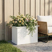 Fioriera da giardino con LED Bianco 40 x 60 x 40 cm Acciaio 8008142