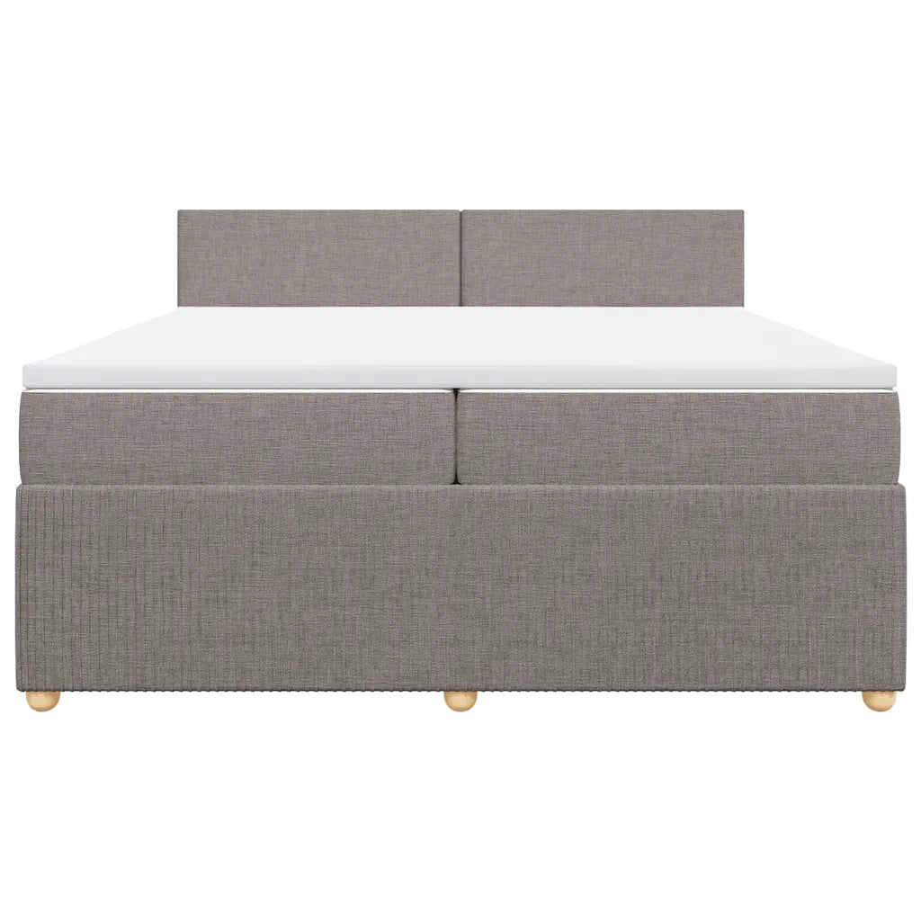 Giroletto a Molle con Materasso Tortora 200x200 cm in Tessuto 3289860