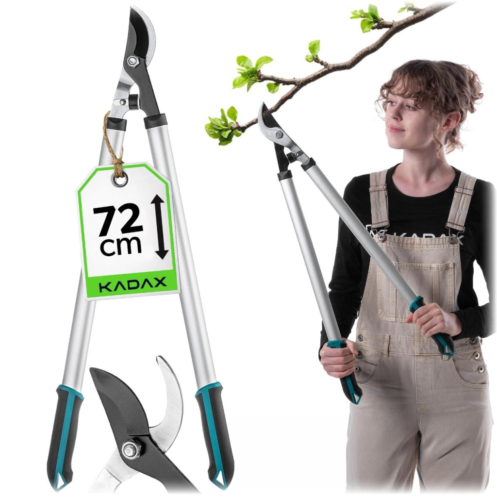 Forbici da potatura KADAX, forbici da giardino per arbusti, 72 cm, a due mani, lunghe, affilate, leggere.