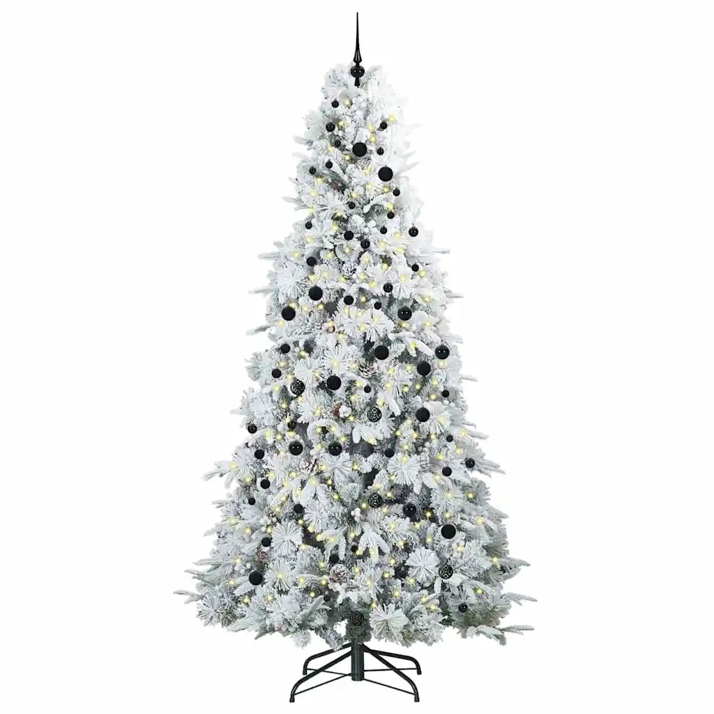 Albero di Natale | Decorazioni natalizie Artificiale con Rami Pieghevoli Bianco 240 cm