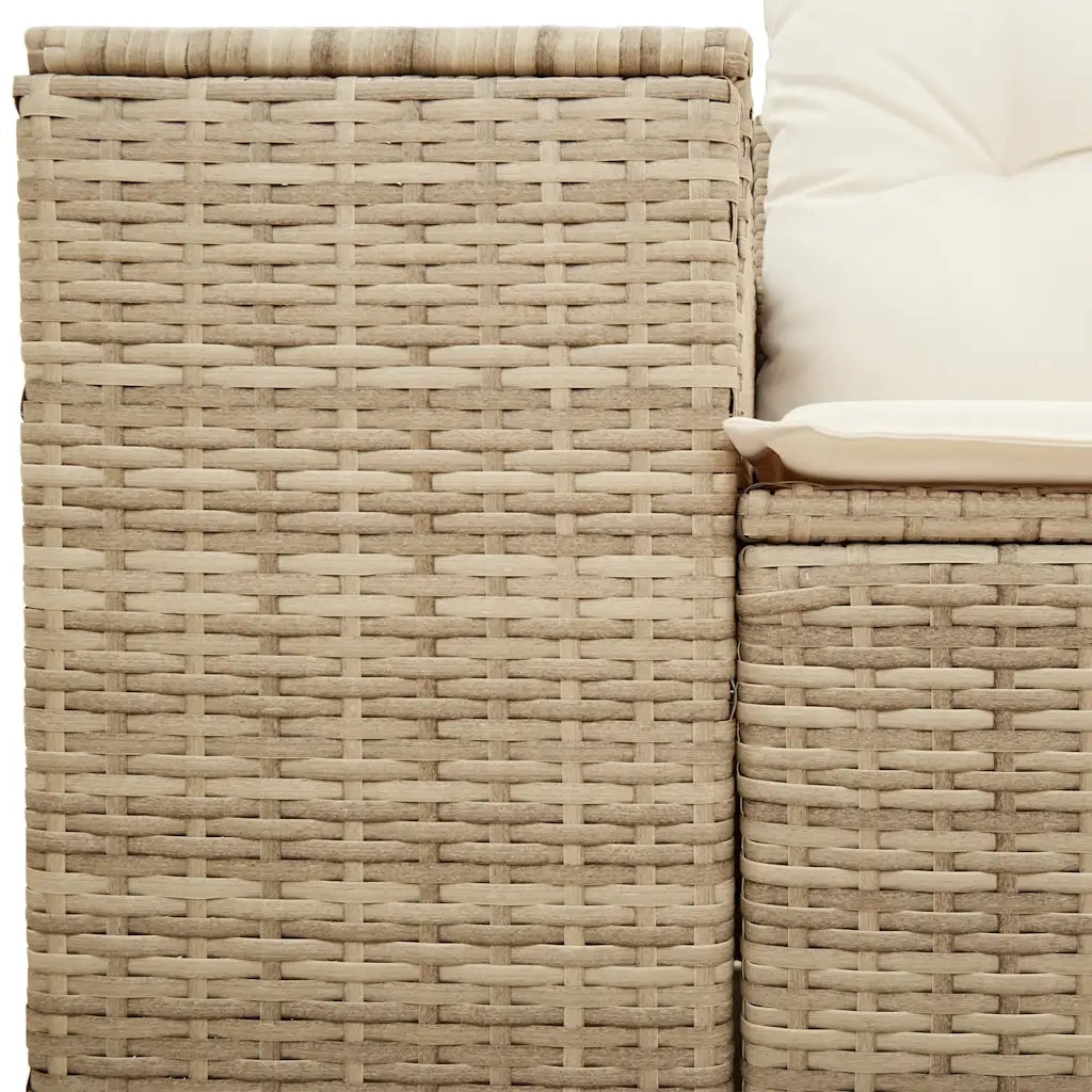 Divano da Giardino con Cuscini a 2 Posti-Sofa da Giardino-Divano da esterno Beige in Polyrattan 446392