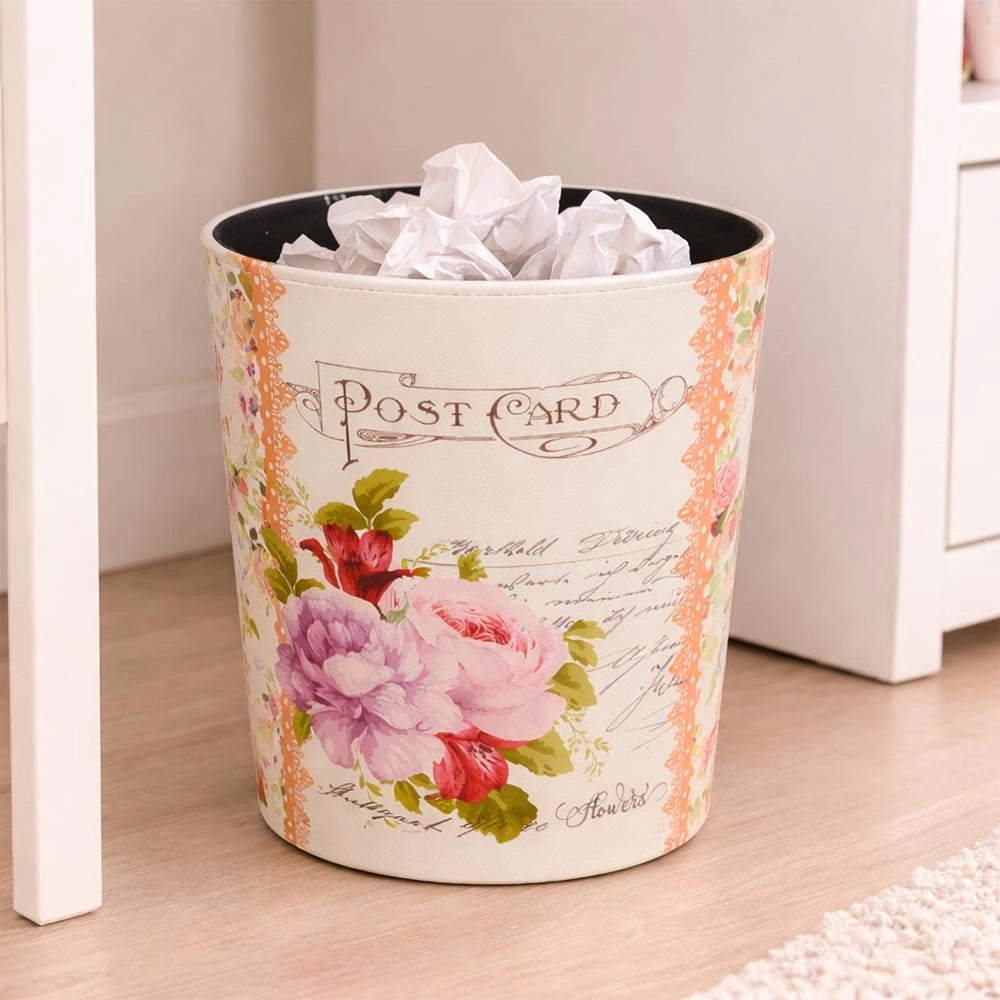 Vaso caspò portapiante cestino in plastica fantasia floreale cm 27 x 20 x h 27