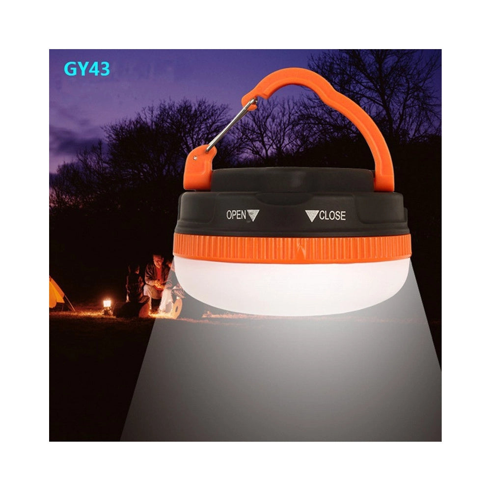 Trade Shop - Lanterna Luce Led Portatile Tascabile Per Campeggio Pesca Gancio Con Calamita -