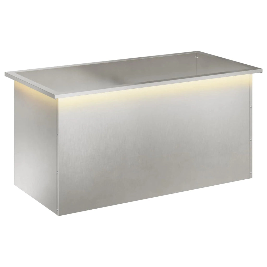 Fioriera da giardino con LED Argento 50 x 100 x 48 cm 8008232