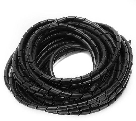 Organizzatore di cavi flessibile 10M x 8mm - Sistema di gestione dei cavi - Organizzazione dei cavi - PVC duraturo - Facile da pulire - Molteplici applicazioni - Avvolgitore di cavi