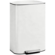 Cestino per Rifiuti 50 Litri ¨C zephmum ¨C Pedale, Coperchio Soft-Close, Colore Bianco