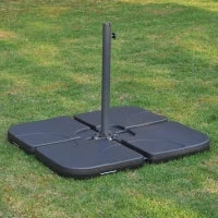 Set 4pz Base per Ombrellone da Giardino in Plastica 50 × 50 × 7.5cm