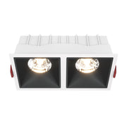 Doppio Faretto Da Incasso Moderno Alfa Led Alluminio Bianco 15W