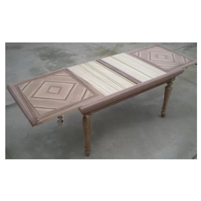 Tavolo allungabile a serrandina grezzo l.160 p.90 h.80 (151) - Mobili 2G