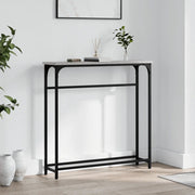 Tavolino Consolle-Tavolino da soggiorno-Tavolo Grigio Sonoma 75x19,5x75 cm Legno Multistrato