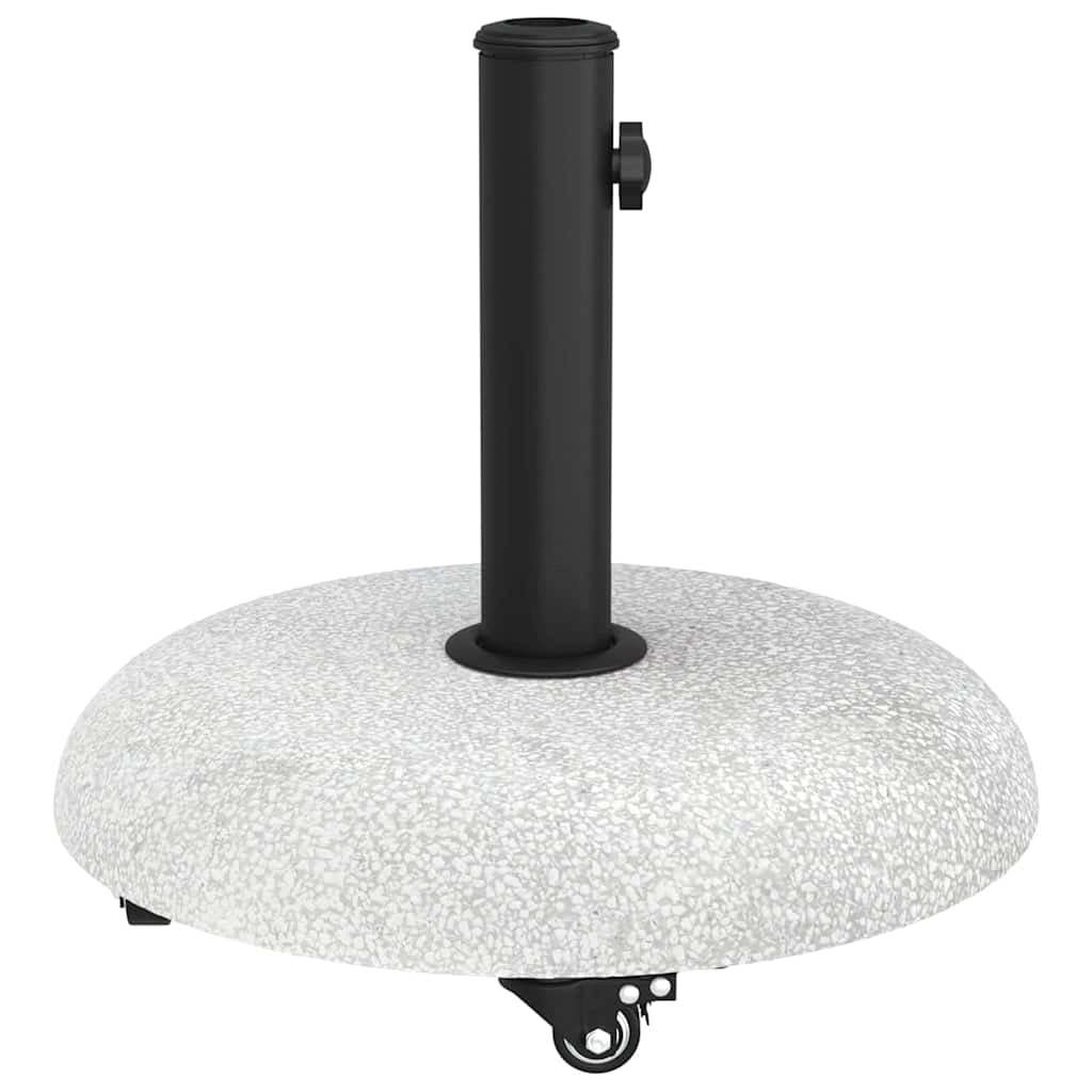 Base per ombrellone rotonda e arrotolabile 45 x 45 x 40 cm design moderno cemento grigio chiaro 02_0058885
