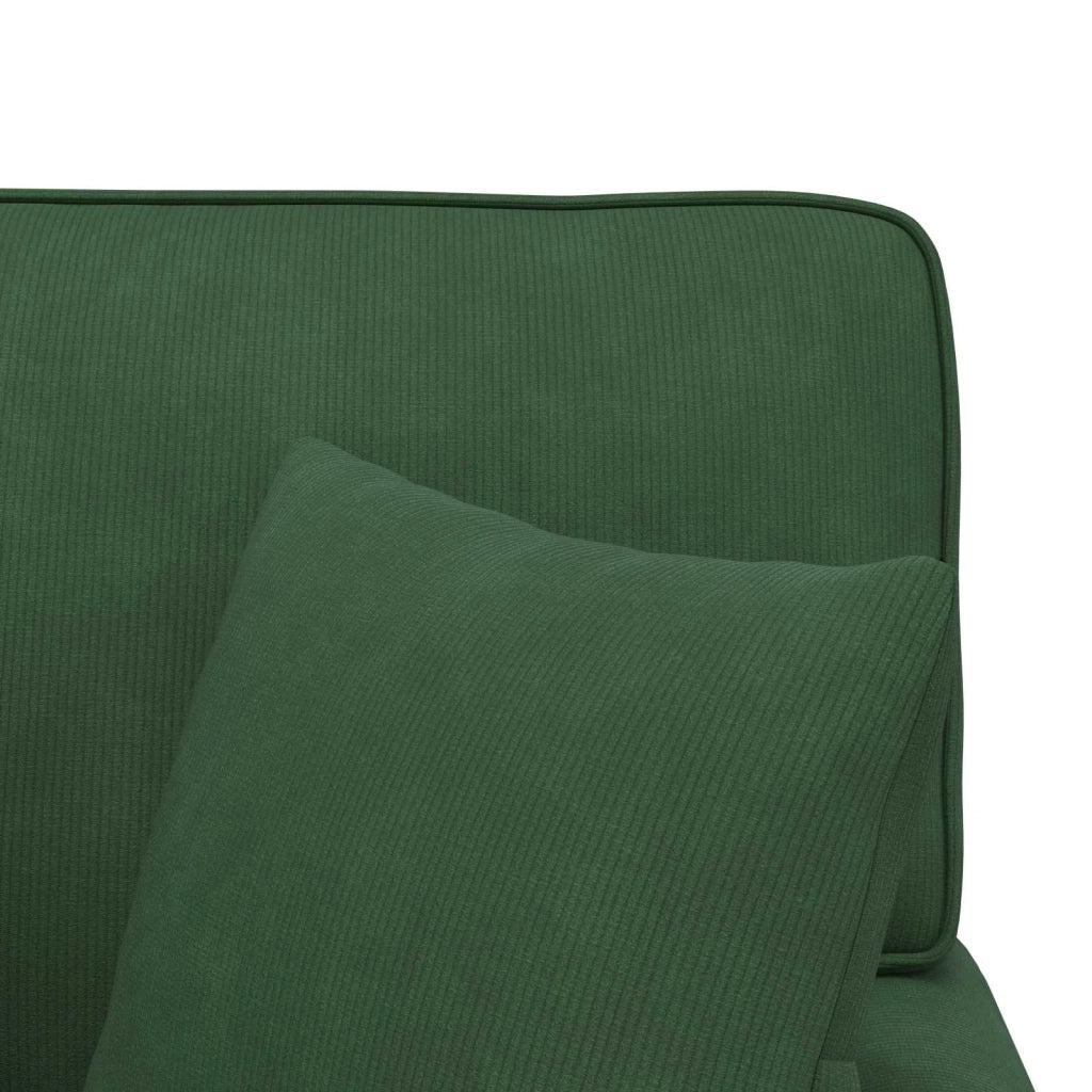 Chaise Longe con Gonna 3 pcs Verde Giungla Tessuto in Cords 42022952