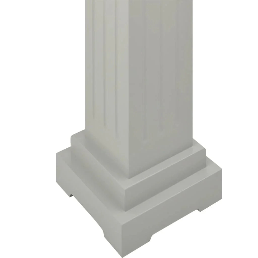 Portavasi classico a colonna quadrata 17 x 17 x 66 cm grigio MDF 02_0045032