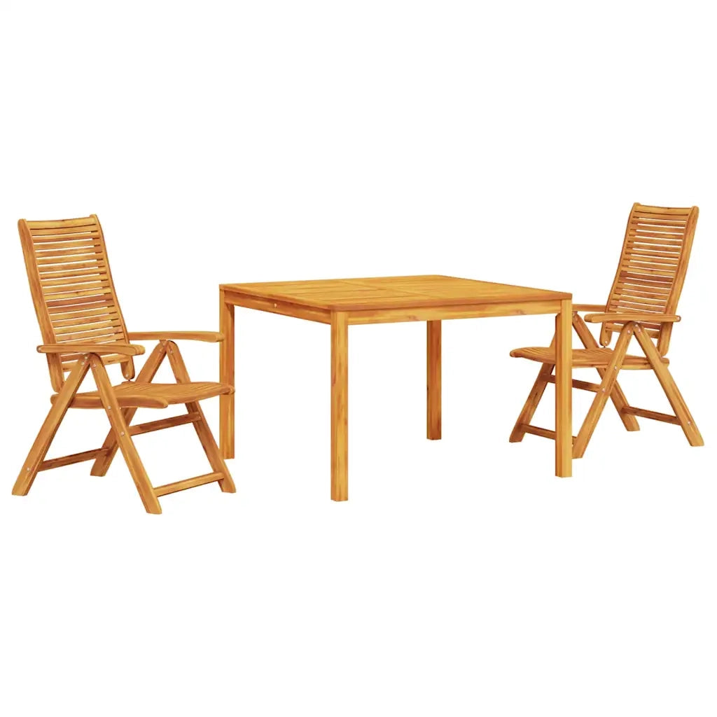 vidaXL Set da Pranzo per Giardino 3 pcs Marrone
