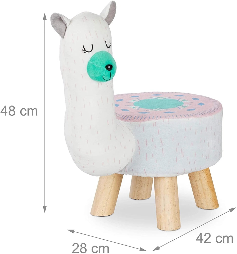 Sgabello per bambini a tema animali bianco e rosa 13_0002752_2