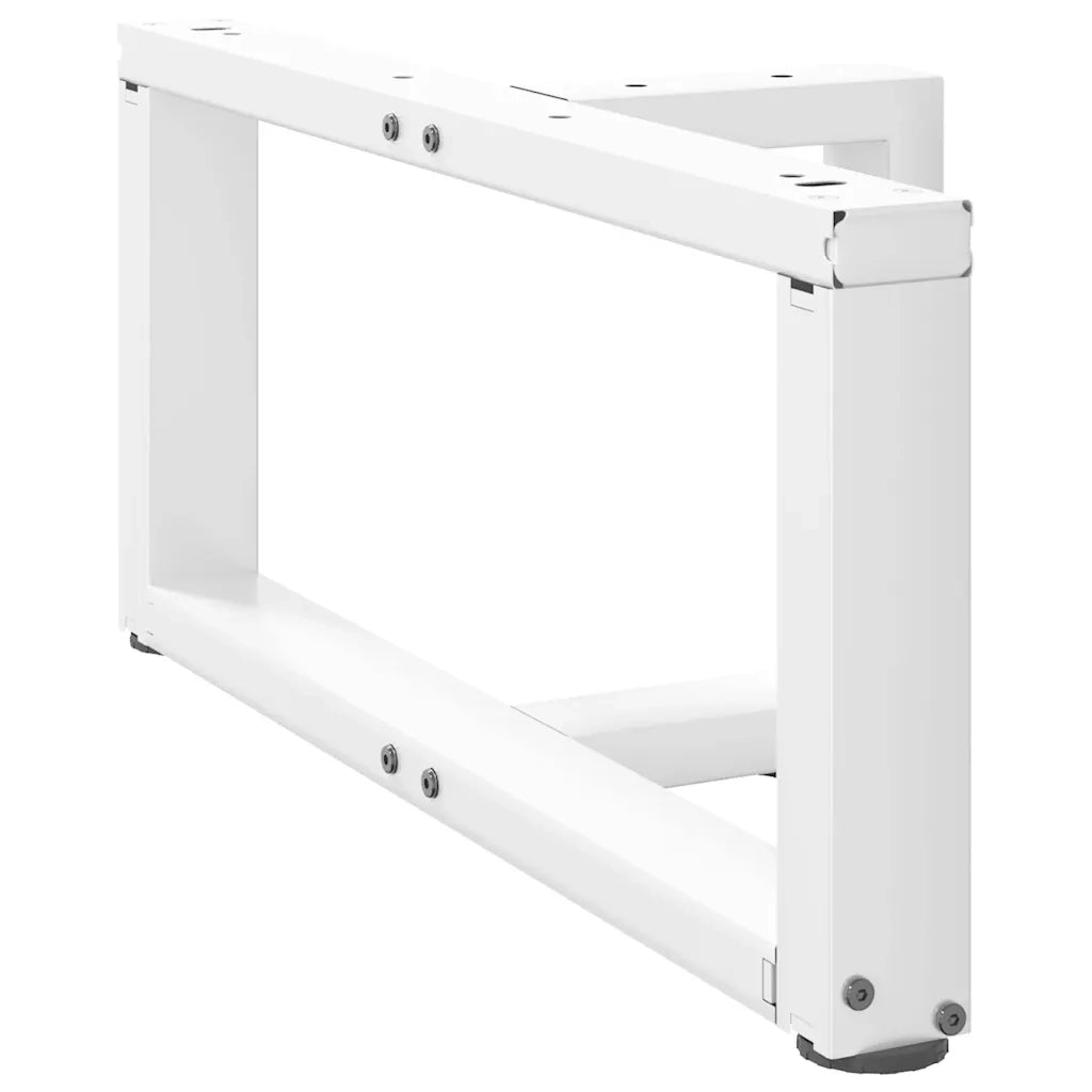 Gambe per Tavolino da Caffè a Forma di T 2 pz Bianche 70x25x(30-31) cm Acciaio 4013017