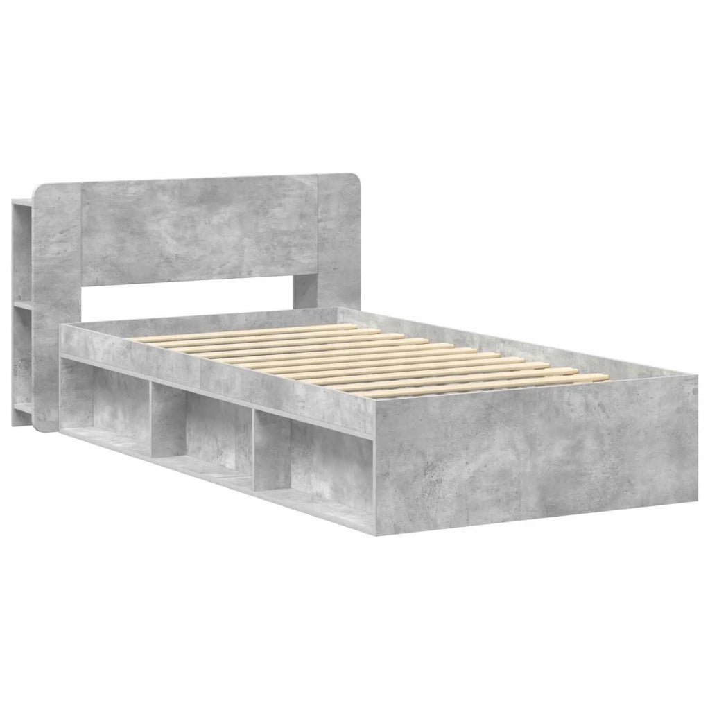 Telaio del letto con storage Grigio Cemento 80 x 200 cm