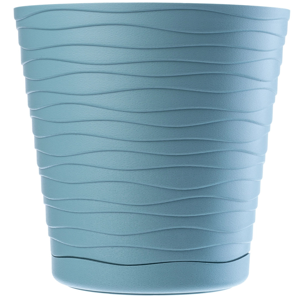 Vaso da fiori KADAX da 30 cm, con coperchio in plastica e supporto.