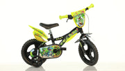 DINOSAUR 12", bicicletta per bambini, bici bambino, adatta a bambini tra i 3 e i 5 anni, per altezza tra 85 e 105 cm, co