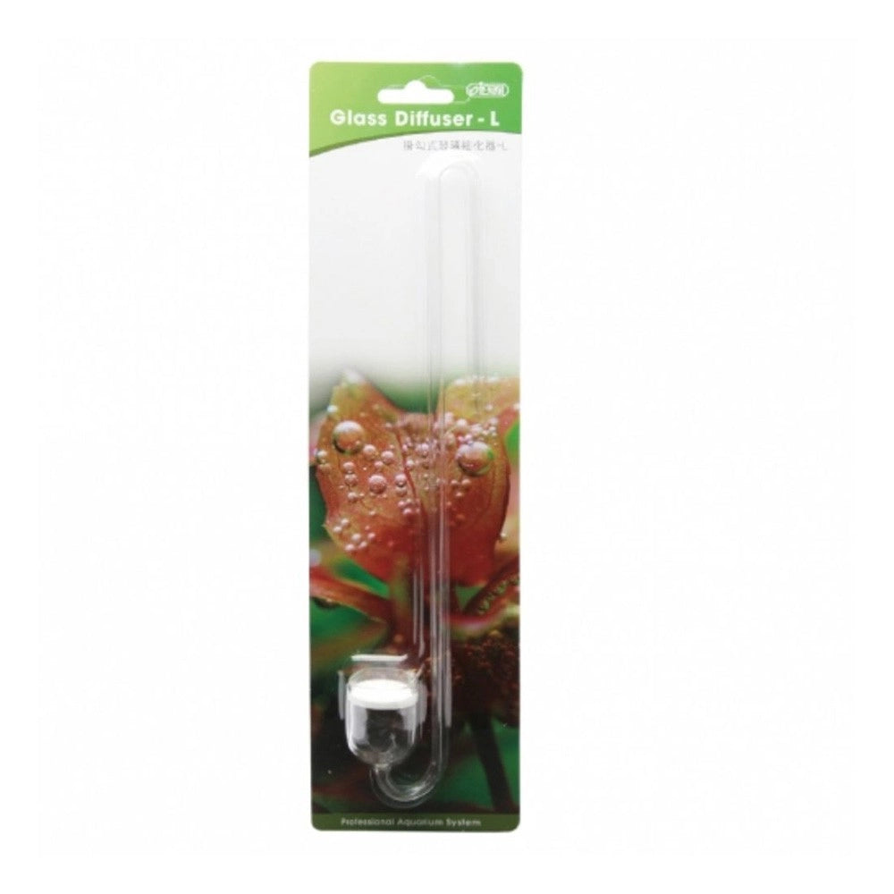 Ista Glass Diffuser L 24cm Ø24mm - diffusore CO2 in vetro con aggancio a bordovasca