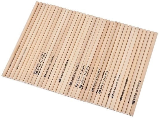 Set di matite di legno da 50 pezzi - HB/2B - Matita da disegno per scuola - Adatta per bambini - Utilizzo duraturo