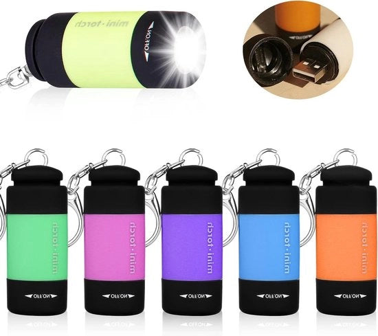 Mini lampada LED per bambini - lampada mini portatile con chiusura magnetica - ricarica via USB - torcia per campeggio per uso all'aperto.