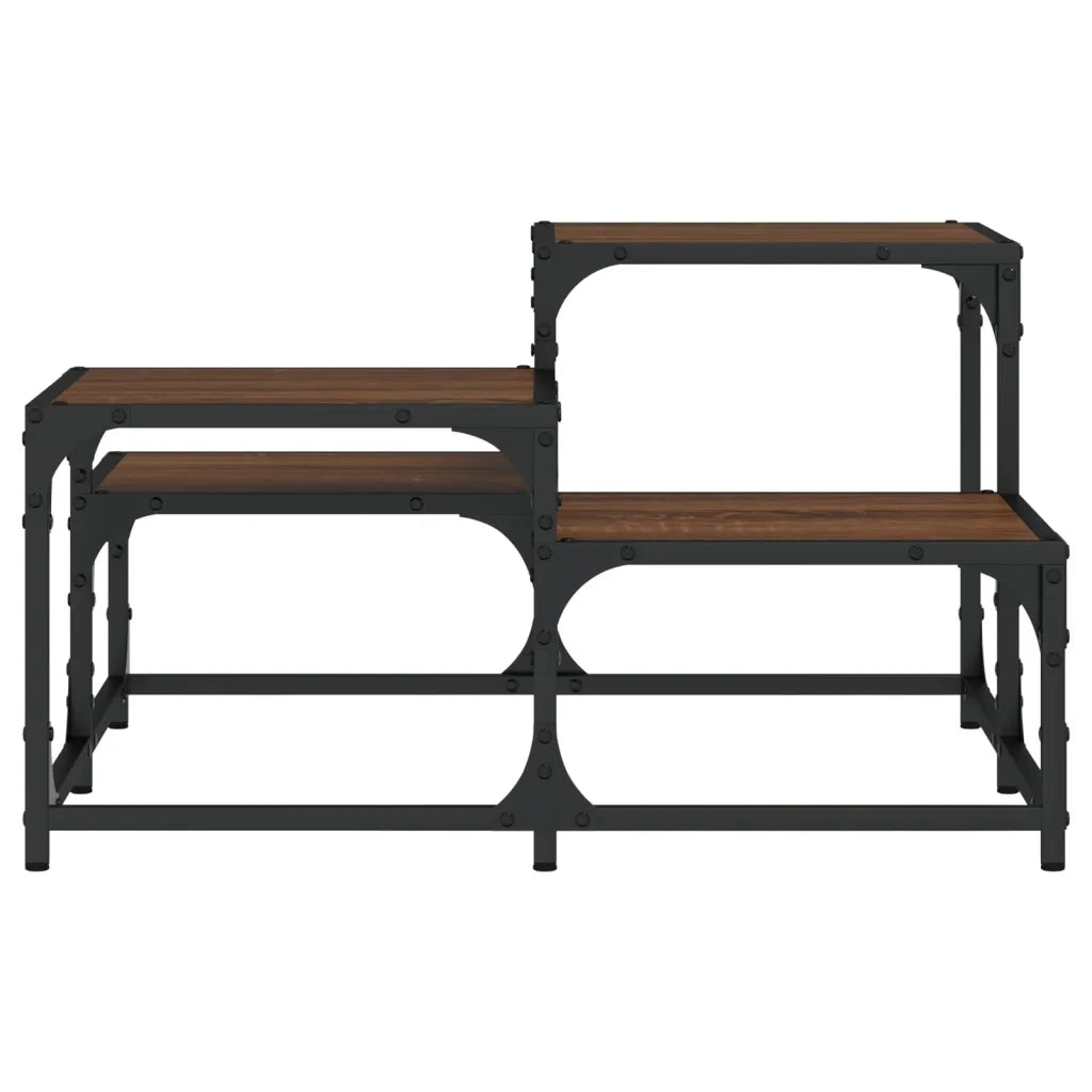 Tavolino da Salotto Rovere Marrone 68x68x40cm Legno Multistrato 837751
