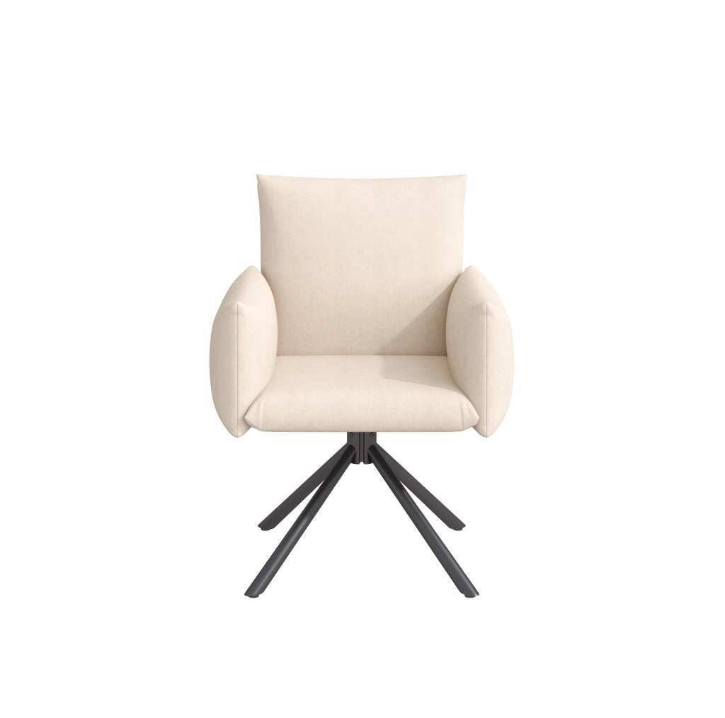 SEDIE Girevoli Set da 4 pezzi Velluto Beige