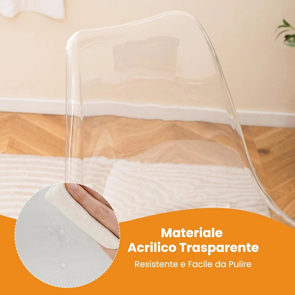 Sedia da Scrivania Ergonomica, Altezza Regolabile | Sedia da Ufficio Girevole, Seduta Imbottita, Sgabello senza Braccioli, con Ruote, Portata 150 kg, per Casa e Studio