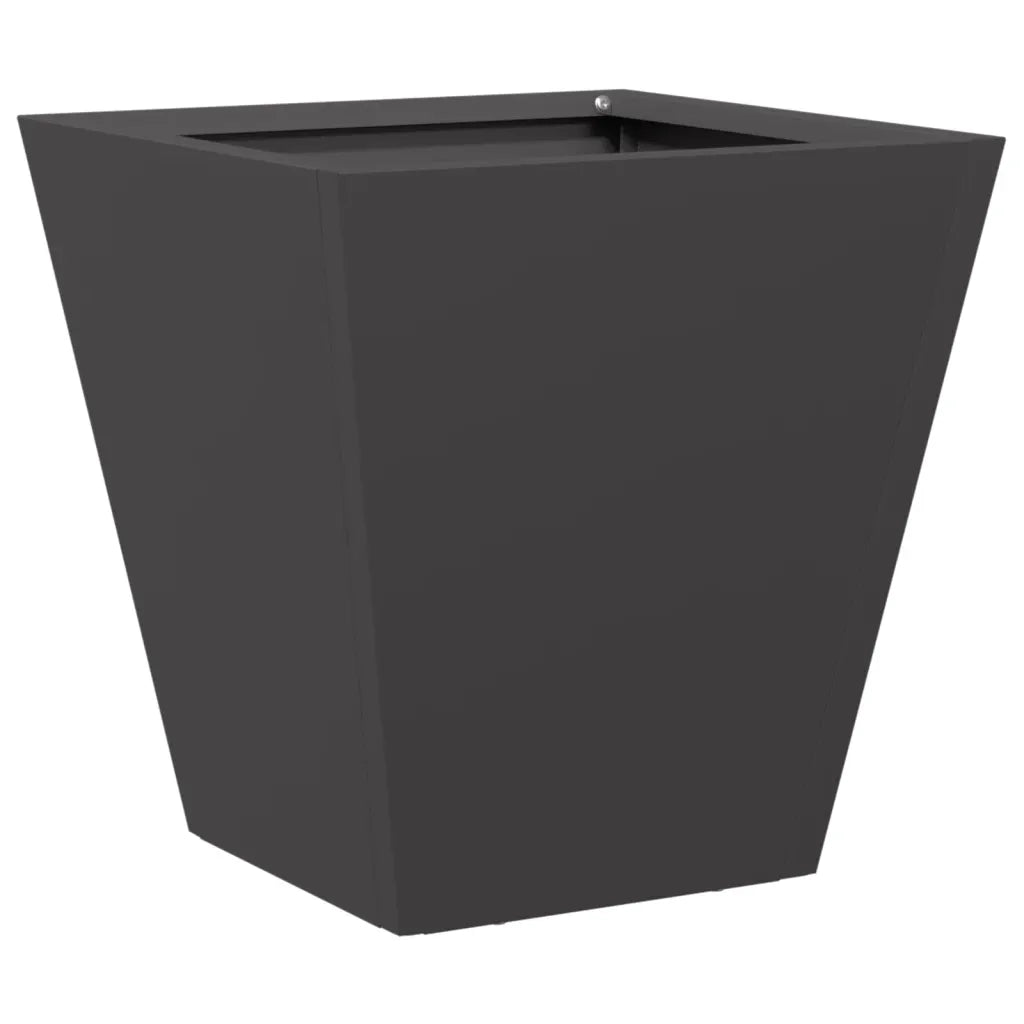 Fioriera da Giardino-Vaso da Esterno-Contenitore per Piante Nera 30x30x30 cm in Acciaio 708773