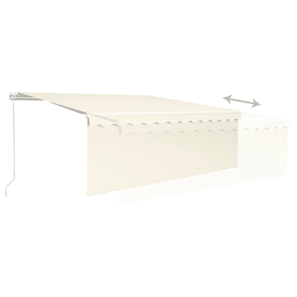 Tenda da Sole Retrattile con Parasole 4,5x3 m Crema 3069317