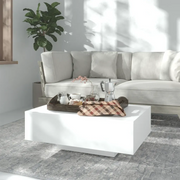 Tavolino da Salotto-Tavolino da soggiorno-Tavolo Bianco 85x55x31 cm in Legno Multistrato