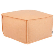 Pouf in cotone arancione imbottito con EPS di forma quadrata 50 x 50 cm poggiapiedi soggiorno accessorio per la casa