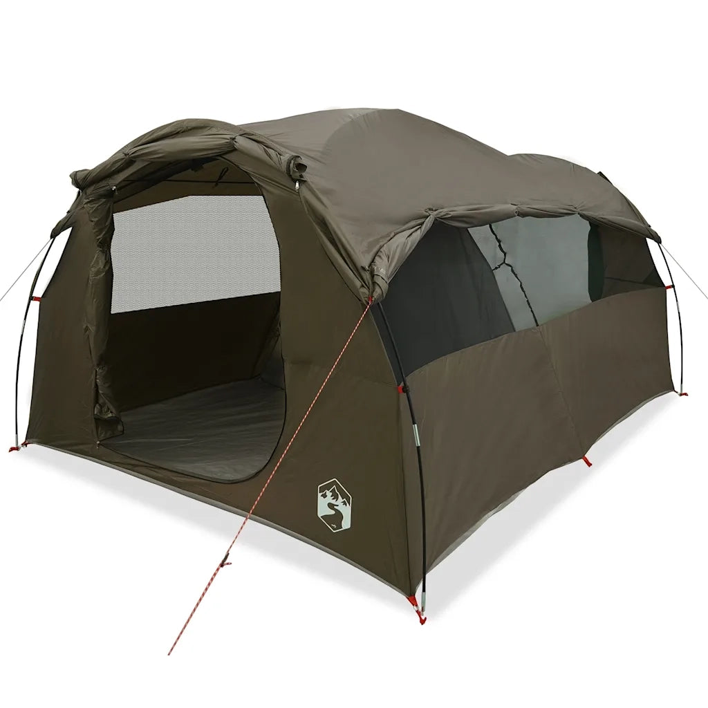 Tenda Familiare a Tunnel per 6 Persone Marrone Impermeabile 4009576