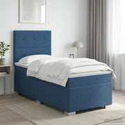 Letto box spring con materasso Blu 90 x 200 cm Tessuto 3453324