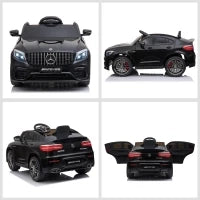 Macchina Elettrica per Bambini 3-5 Anni Mercedes con Cintura di Sicurezza e Telecomando, Nero
