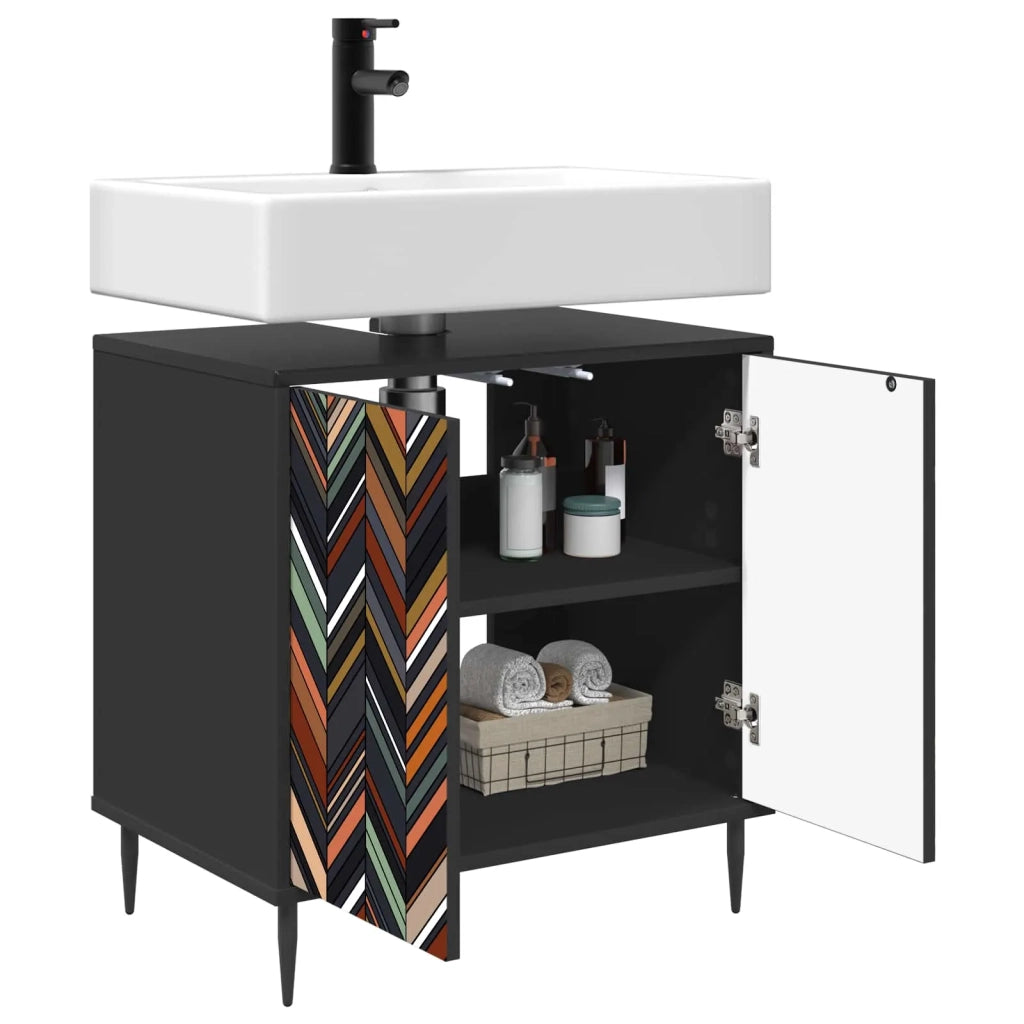 Mobile da Bagno OMMEN Rovere Nero 60 x 40 x 61 cm 8007419