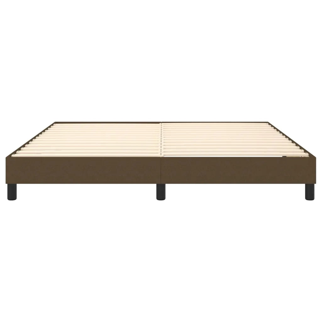 Struttura Letto a Rete a Molle Marrone Scuro 180x200 cm Tessuto 3120535