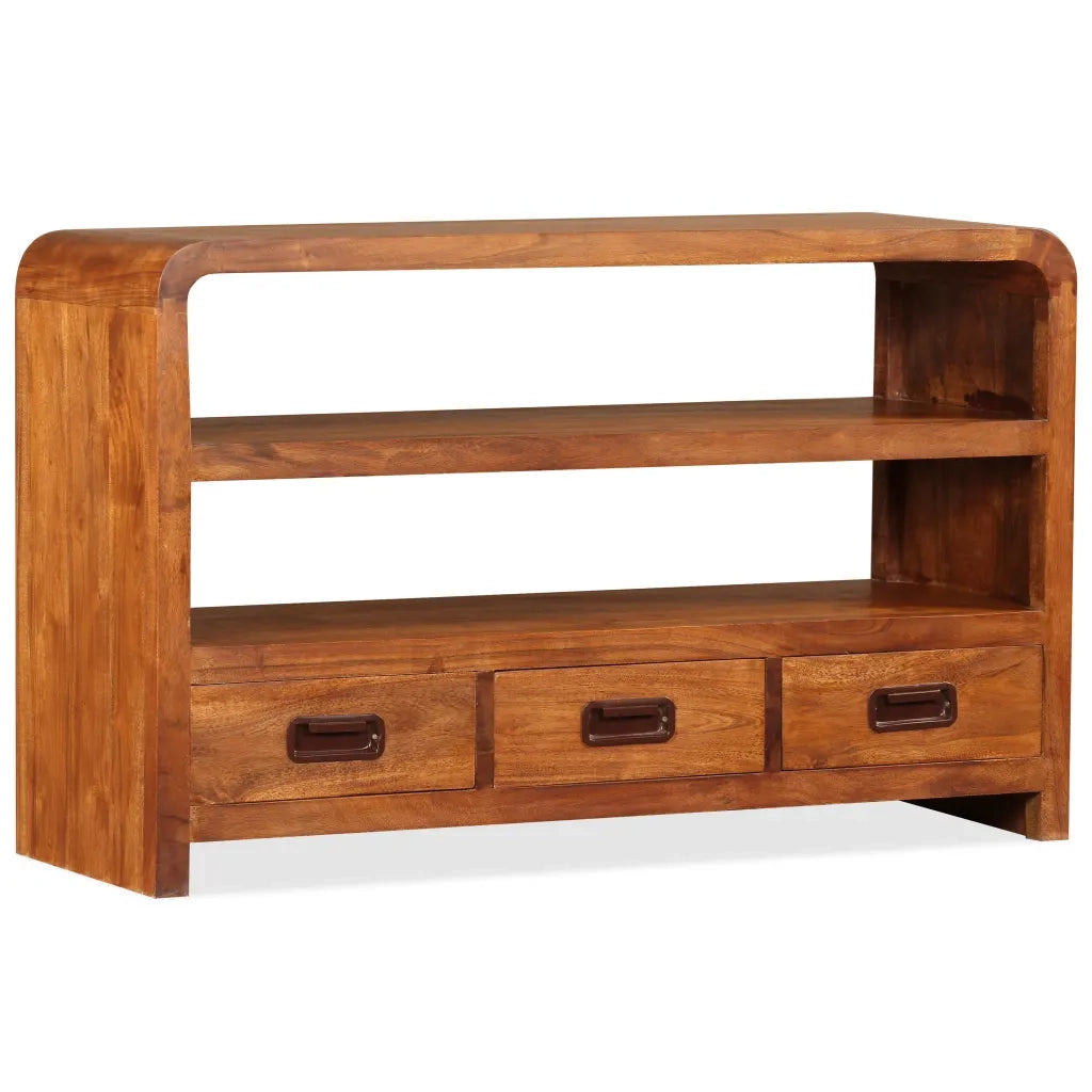 Mobile Porta TV in Legno Massello di Acacia 90x30x55 cm 244681