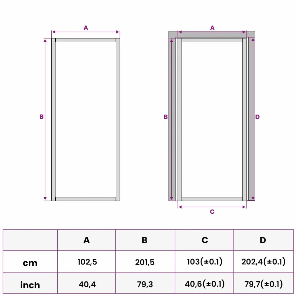 Porta Interna 102,5 x 201,5 cm Vetro Temperato e Alluminio 42054104