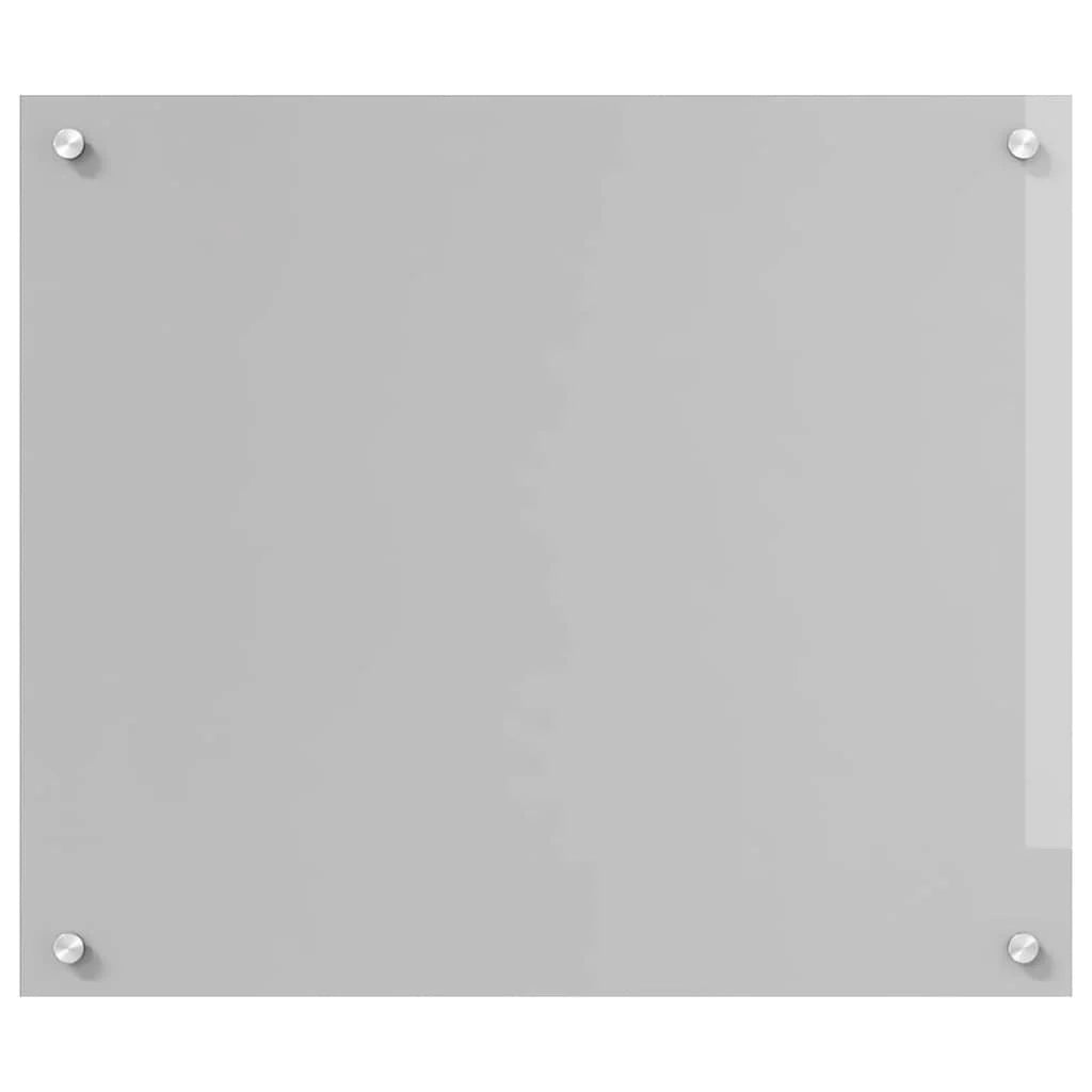 Paraschizzi moderno per cucina 70 x 60 cm durevole resistente al calore design elegante in vetro temperato grigio chiaro 02_0058440