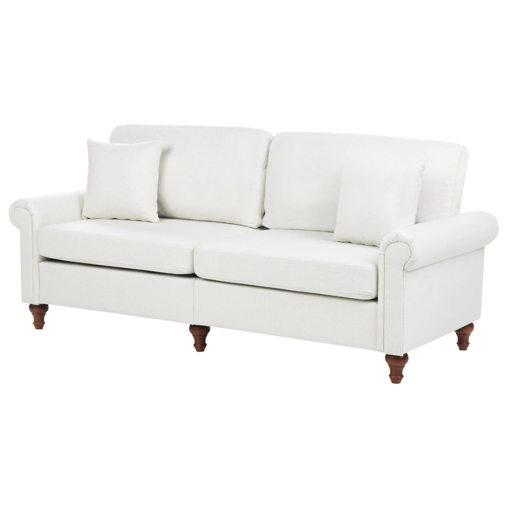 Set di divani moderni in tessuto bianco a 2 e 3 posti con cuscini soggiorno stile moderno