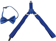 Set di Bretelle e Strisce Elastiche a 3 Clip Y-Type, Adattabile - Adatto per Lunghezze inferiori a 130cm - Blu Reale.