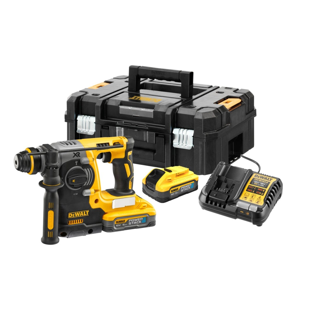 Tassellatore DeWalt DCH273H2T-XJ 18V SDS-Plus 2.1J con batterie Powerstack 5.0Ah