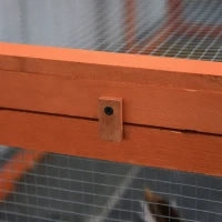 Pawhut Recinto per Animali Domestici in Legno di Pino con Tetto Apribile, 180xm x 90xm x 48 cm, Arancione