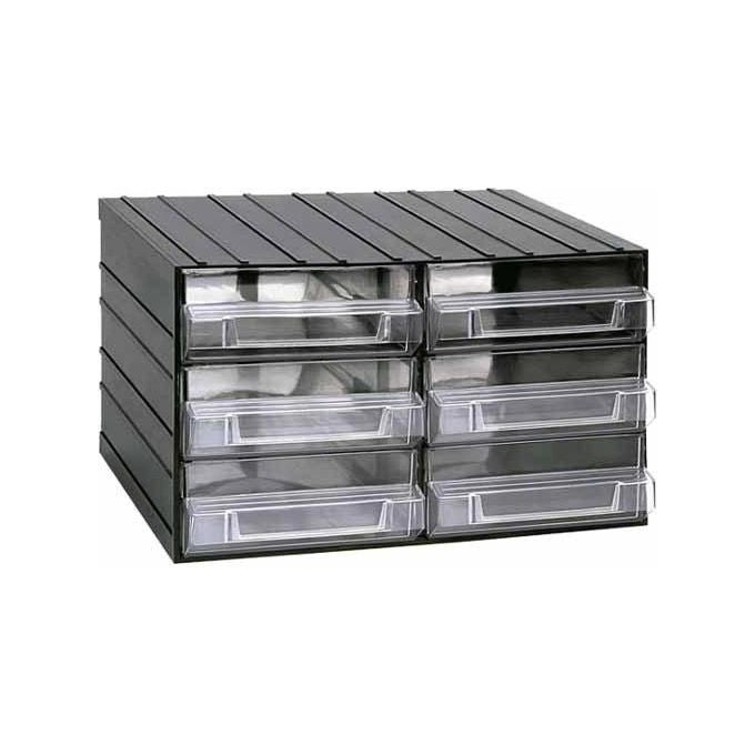Art Plast ZA1631 Serie 700 Cassettiera 6 Cassetti Componibile ad Incastro 38.2x29x23 cm colore Trasparente