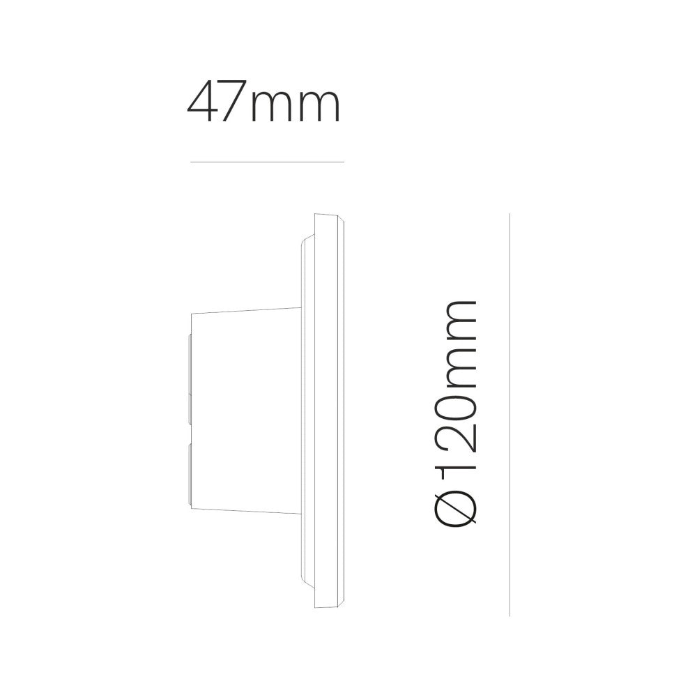 Mac Mini Wall Nero - Applique a led da muro 6W CCT Switch 2700K/3200K/4000K in alluminio, Luce murale a 360 Gradi - Beneito & Faure