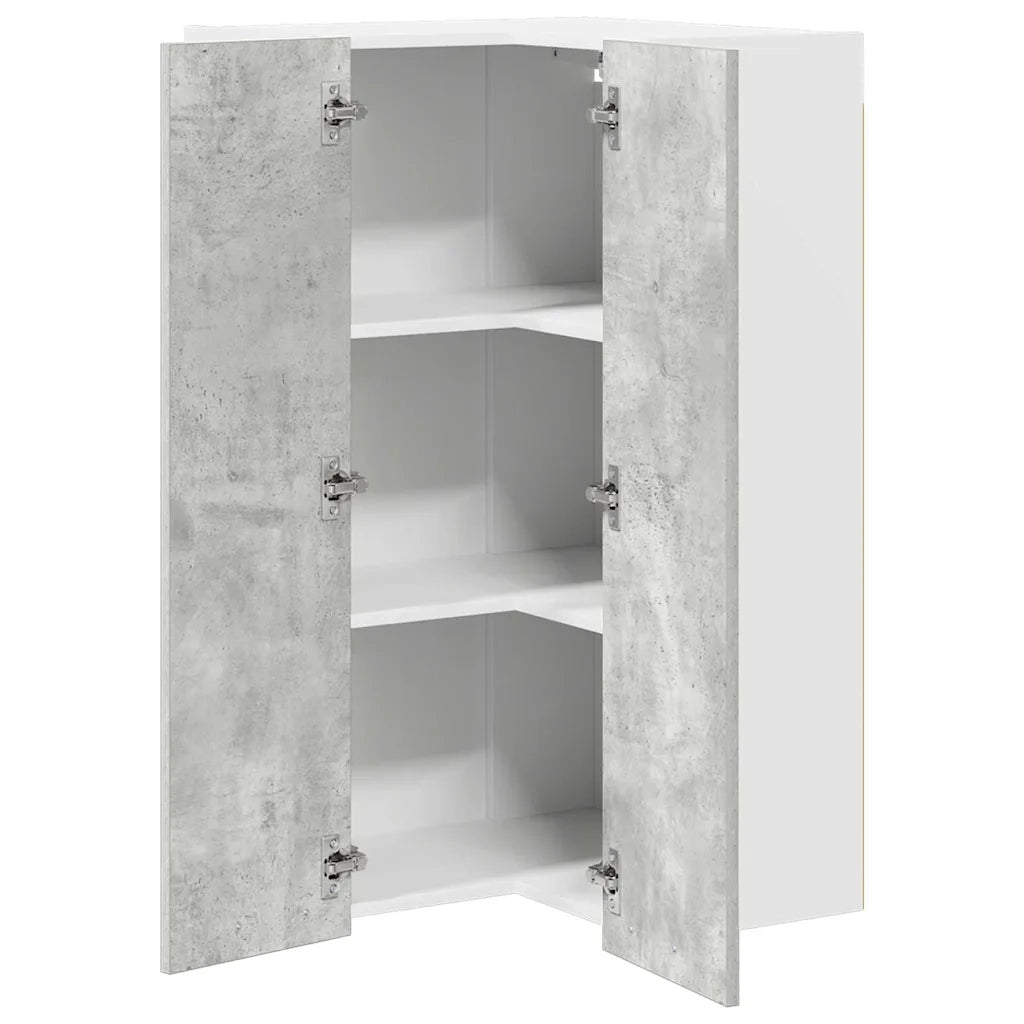 Armadio pensile Grigio Cemento e Bianco 57 x 57 x 100 cm